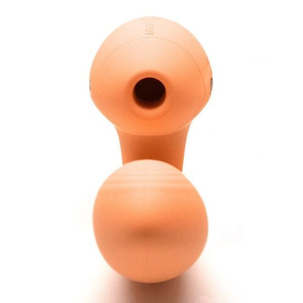 Вакуумний вібратор Kistoy Tina Mini Orange, вагінально-кліторальний SO6542