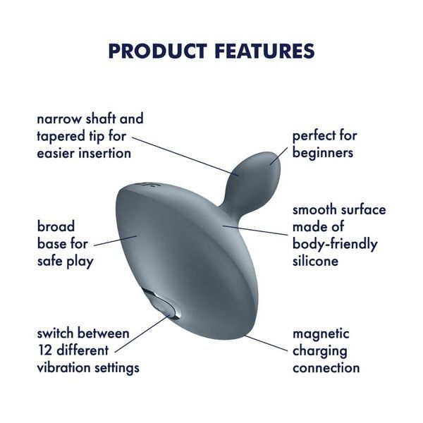 Анальна вібропробка Satisfyer Booty Absolute Beginners 4, для початківців, ввідна частина 3 см SX0545