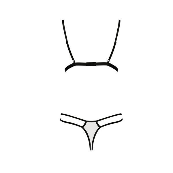 Комплект білизни ORIHIME SET white L/XL - Passion: стрепи: ліф і трусики EL16407