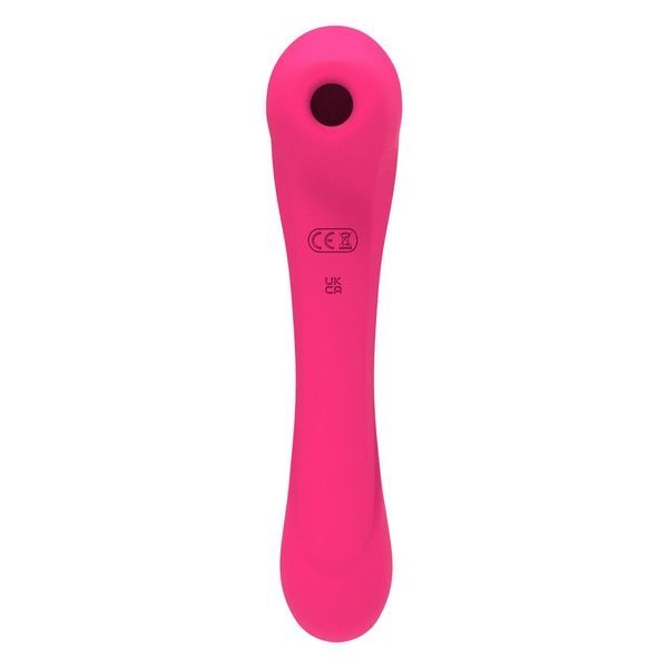 Вібратор та вакуумний кліторальний стимулятор 2-в-1 Alive Quiver Magenta Pink оновлена ​​модель SO6017