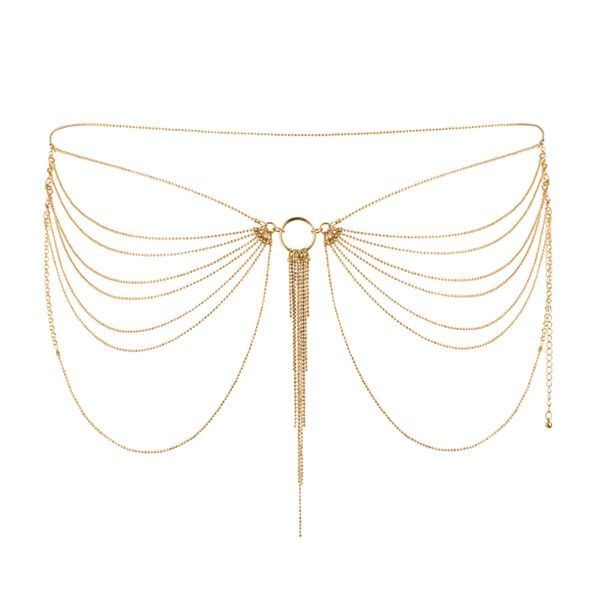 Ланцюжок на трусики або ліф Bijoux Indiscrets MAGNIFIQUE Waist Chain - Gold, прикраса на тіло SO2660