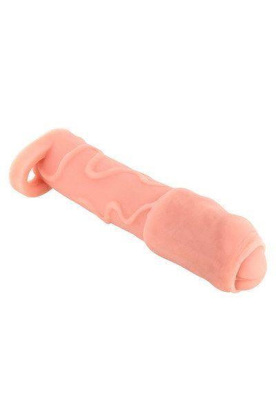 Насадка на член Real Body &mdash; Real Extender DICKY із закритою головкою та кільцем для мошонки SO3716