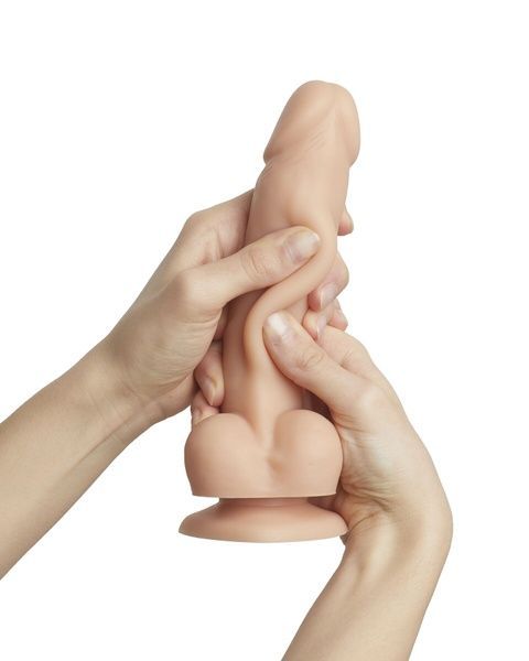 Реалістичний фалоімітатор Strap-On-Me Sliding Skin Realistic Dildo Vanille - M, ефект рухливої шкіри SO6253