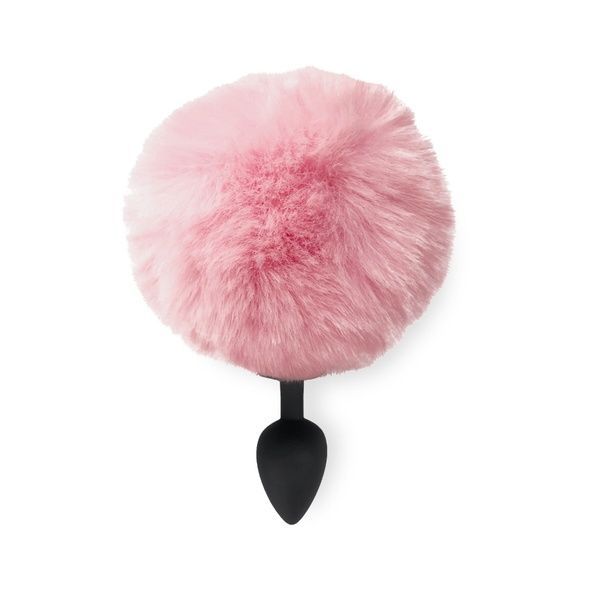 Силиконовая анальная пробка М Art of Sex - Silicone Bunny Tails Butt plug Pink, диаметр 3,5 см SO6693 фото
