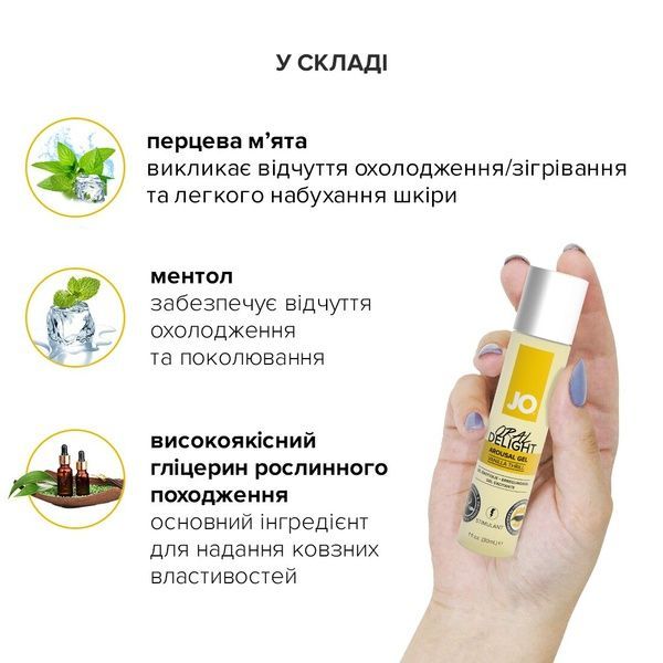 Гель для оральних пестощів System JO Oral Delight Vanilla Thrill (30 мл), ефект холод-тепло SO1495