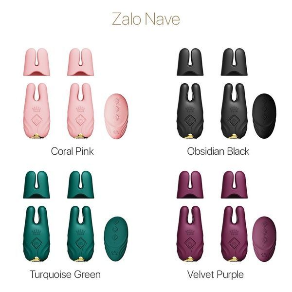 Смарт-вібратор для грудей Zalo - Nave Turquoise Green, пульт ДК, робота через додаток SO7488
