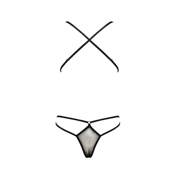 Боди монокини с декольте Passion ERZA BODY L/XL, black PS26001 фото