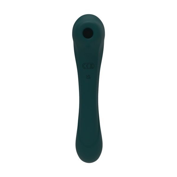 Вибратор и вакуумный клиторальный стимулятор 2-в-1 Alive Quiver Teal обновленная модель SO6018 фото