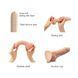 Реалістичний фалоімітатор Strap-On-Me Sliding Skin Realistic Dildo Vanille - M, ефект рухливої шкіри SO6253 3