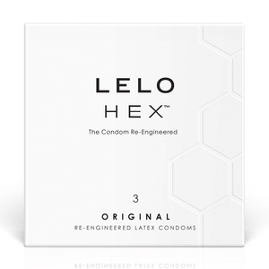 Презервативи LELO HEX Condoms Original 3 Pack, тонкі та суперміцні SO8130