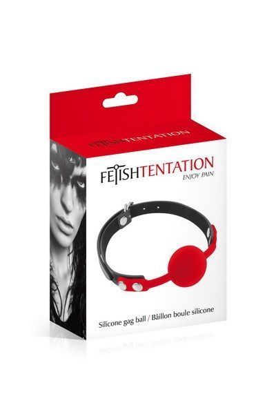 Класичний кляп з силіконовою кулькою Fetish Tentation Silicone Gag Ball SO3734
