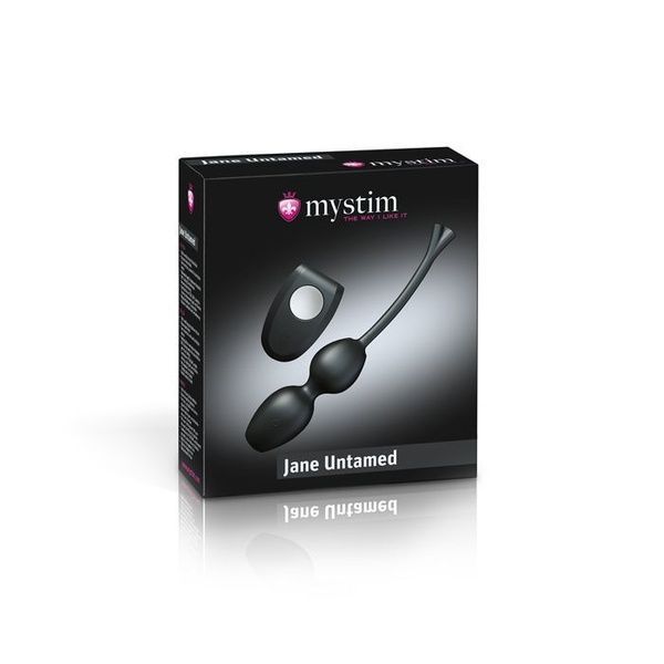 Вагінальні кульки для міостімуляції Mystim Jane Untamed Vibe з вібрацією і пультом ДК SO2966