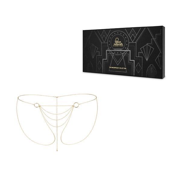 Цепочка-трусики Bijoux Indiscrets Magnifique Bikini Chain &ndash; Gold, украшение для тела SO2662 фото