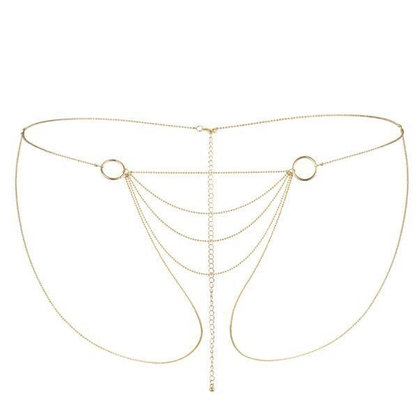 Цепочка-трусики Bijoux Indiscrets Magnifique Bikini Chain &ndash; Gold, украшение для тела SO2662 фото