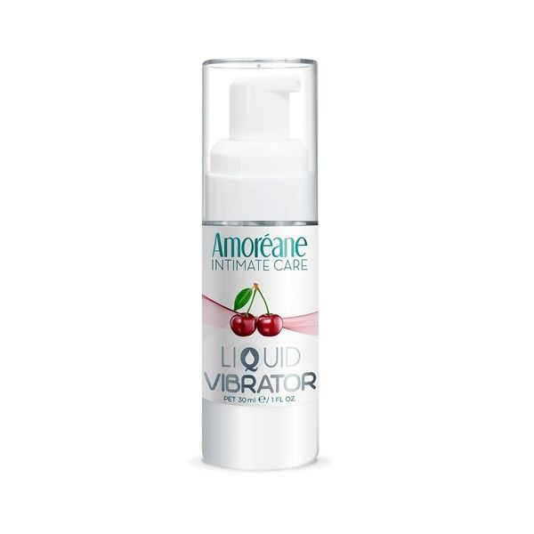 Лубрикант з ефектом вібрації Amoreane Med Liquid Vibrator Cherry (30 мл) SO3984