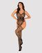 Ажурный бодистокинг под паутину Obsessive Bodystocking G325 black S/M/L, черный, комбинезон, имитаци SO7247 фото 3