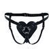 Трусики Серце для страпону з натуральної шкіри Feral Feelings - Hearts Strap-on Belt Red SO9417 1