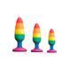 Силіконова анальна пробка Wooomy Hiperloo Silicone Rainbow Plug L, діаметр 3,9 см, довжина 13,1 см SO7434 4