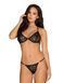 Комплект із ланцюжками Obsessive Pantheria 2-pcs set black S/M, бюстгальтер, трусики SO7875 1