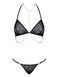 Комплект із ланцюжками Obsessive Pantheria 2-pcs set black S/M, бюстгальтер, трусики SO7875 3