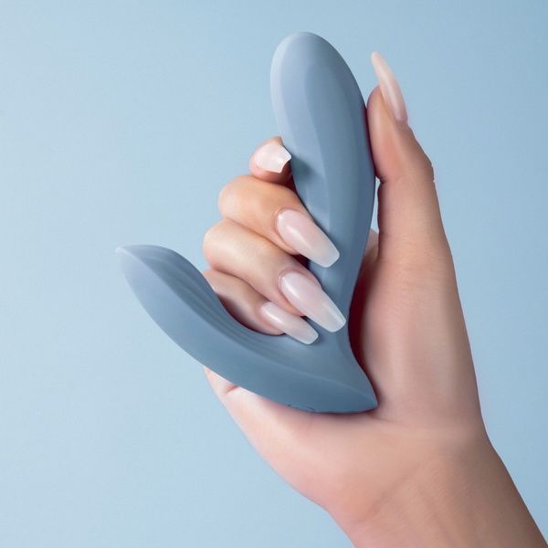 Смарт-вібратор в трусики Svakom Erica Dusty Blue, дуже гнучкий, 2 мотори SO8978
