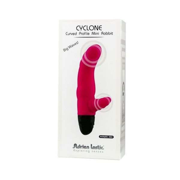 Вібратор рельєфний Adrien Lastic Cyclone Magenta зі стимуляцією точки G, два мотора AD10784