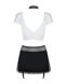 Еротичний костюм секретарки Obsessive Secretary suit 5pcs black S/M, чорно-білий SO7306 6