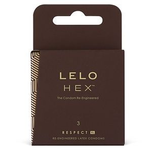 Презервативи LELO HEX Condoms Respect XL 3 Pack, тонкі та суперміцні, збільшений розмір SO8132