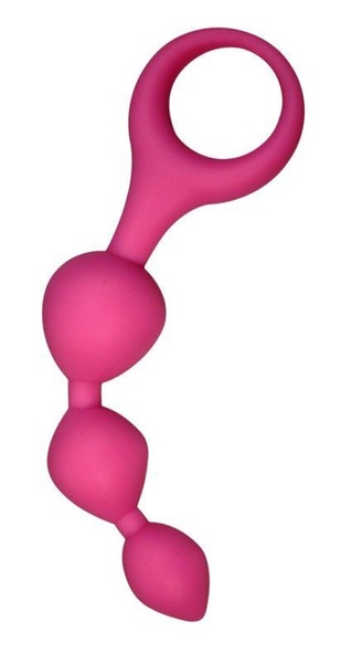 Анальні кульки Alive Triball Pink, силікон макс. діаметр 2 см AD20051