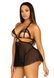 Пеньюар Leg Avenue Lace and mesh babydoll & panty Black L SO9163 6