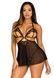 Пеньюар Leg Avenue Lace and mesh babydoll & panty Black L SO9163 7