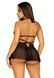 Пеньюар Leg Avenue Lace and mesh babydoll & panty Black L SO9163 2