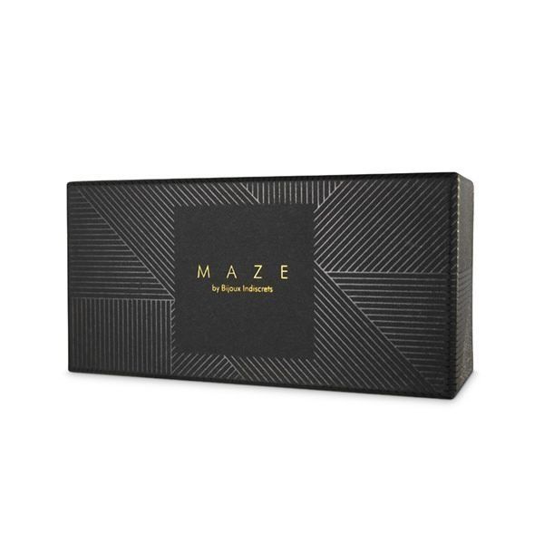 Пара браслетів на зап'ясті і палець Bijoux Indiscrets MAZE Hand Bracelet Harness Black, екошкіра SO2679