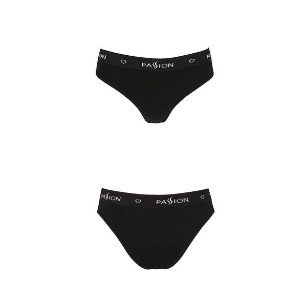 Трусики-сліпи з бавовни та еластаном Passion PS004 PANTIES black, size S SO4217