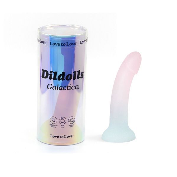 Дилдо з градієнтом та блискітками Love To Love Dildolls &mdash; Galactica, ультрам&rsquo;який SO9012
