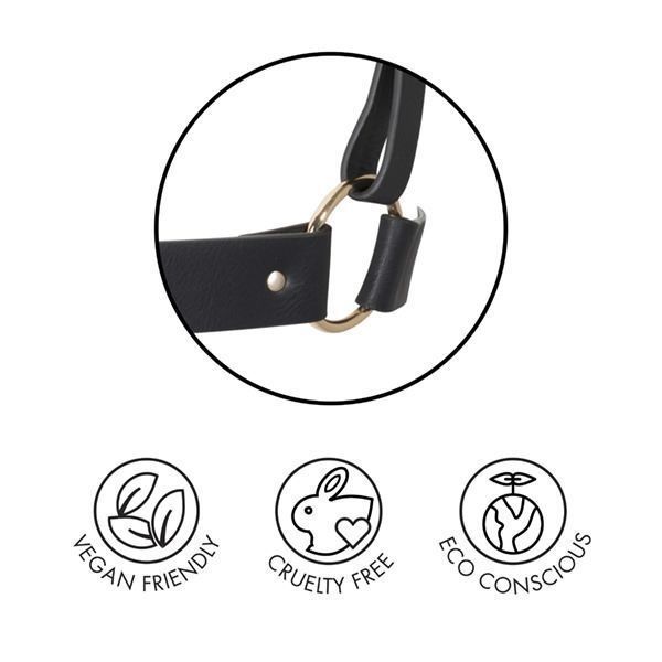 Пара браслетів на зап'ясті і палець Bijoux Indiscrets MAZE Hand Bracelet Harness Black, екошкіра SO2679