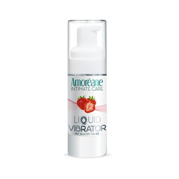 Лубрикант з ефектом вібрації Amoreane Med Liquid Vibrator Strawberry (30 мл) SO3989