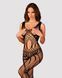 Сітчастий бодістокінг з вирізами та малюнком Obsessive Bodystocking G328 S/M/L, чорний, комбінезон SO7249 1