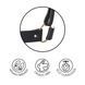 Пара браслетів на зап'ясті і палець Bijoux Indiscrets MAZE Hand Bracelet Harness Black, екошкіра SO2679 5