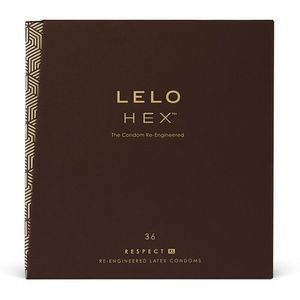 Презервативи LELO HEX Condoms Respect XL 36 Pack, тонкі та суперміцні, збільшений розмір SO8133