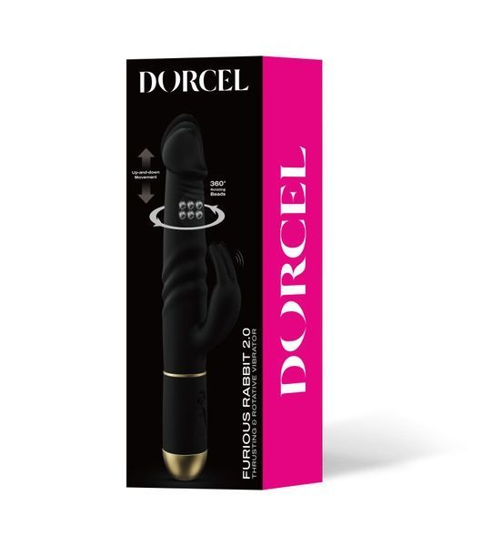 Вібратор Dorcel Furious Rabbit 2.0 зі зворотно-поступальними рухами голівки, що перезаряджається SO4876