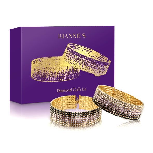Лакшері наручники-браслети із кристалами Rianne S: Diamond Cuffs, подарункова упаковка SO3873