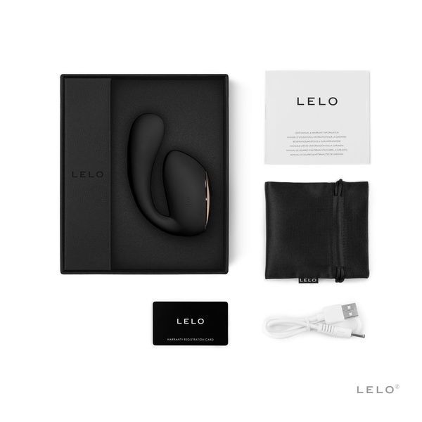 Смарт-вібратор LELO Ida Wave Black, вагінально-кліторальний, технологія WaveMotion, 2 мотори SO8076