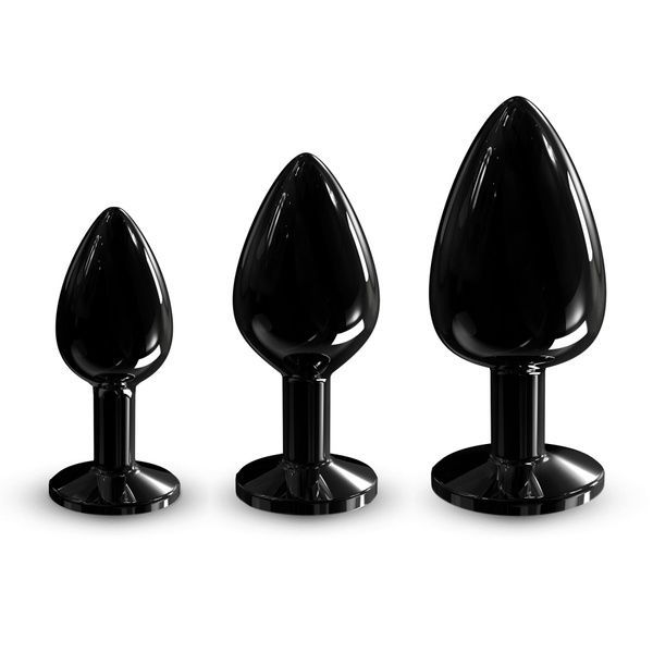 Металева анальна пробка із прикрасою у вигляді кристалу Dorcel - Diamond Plug BLACK S SO7808
