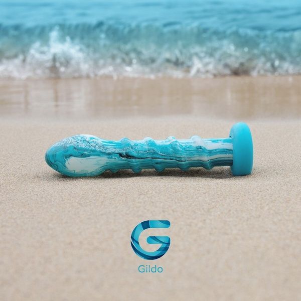 Скляний дилдо Gildo - Ocean Wave Glass Dildo SO8894