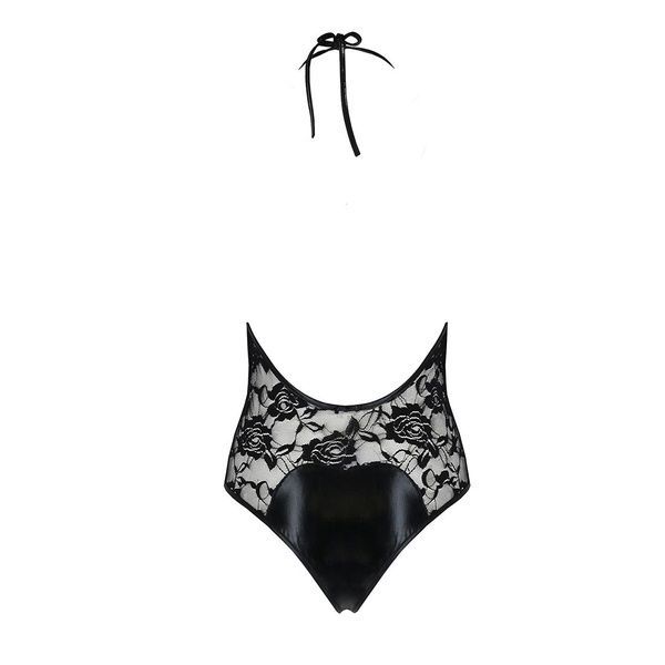 Боди с очень глубоким декольте Passion DARYL BODY S/M, black EL14802 фото