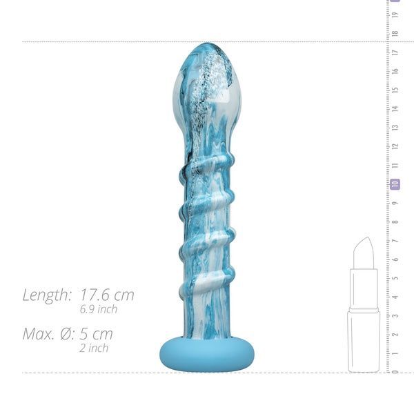 Скляний дилдо Gildo - Ocean Wave Glass Dildo SO8894