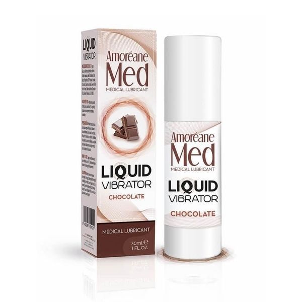 Лубрикант з ефектом вібрації Amoreane Med Liquid Vibrator Chocolate (30 мл) SO3990