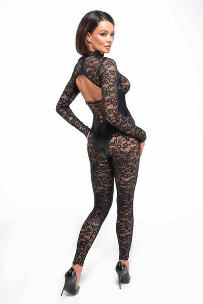 Комбінезон Noir Handmade F299 Enigma lace catsuit with underbust bodice - S SX0231