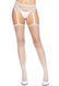 Чулки-сетка Leg Avenue Net stockings with garter belt One size White, пояс, подвязки SO8578 фото